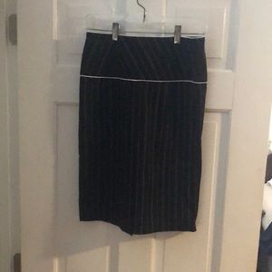 Striped pencil skirt, 21”long, size 7.
